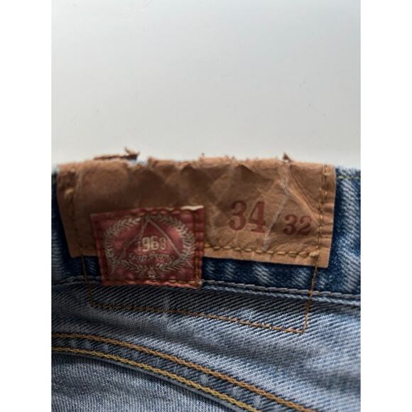 Gap Jeans 1969 Mens 34X32 Blue Denim Straight Medium Wash Streetwear Work Casual - Picture 9 of 12